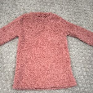 SHEIN Soft Pink Fleece Kids Dress